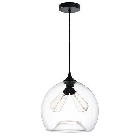 Cwi Lighting Glass 2 Light Down Mini Pendant With Clear Finish 5553P12 - Clear (2L)